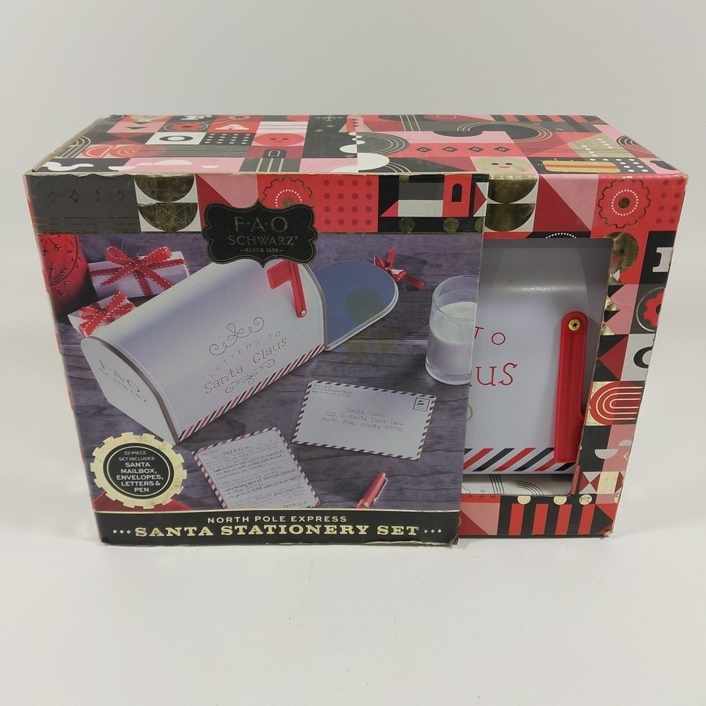 FAO Schwartz‎ Letters Santa Claus Mailbox Stationery Christmas *see Description